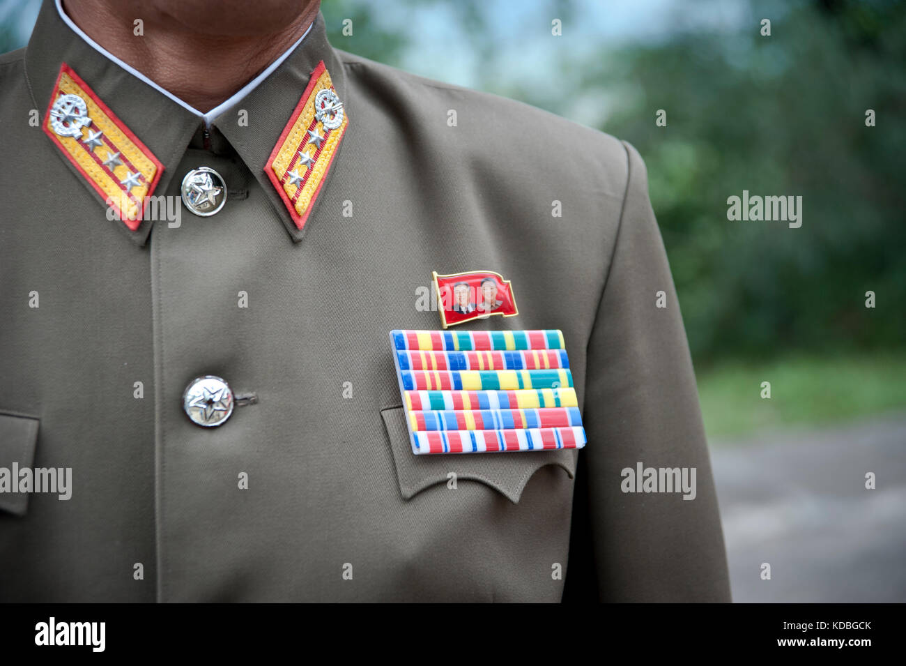 UN officier en Charge de la visite de la DMZ (Zone coréenne démilitarisée) le 7 octobre 2012. Ein für den Besuch der DMZ verantwortender Offizier ( Demilitarist Stockfoto