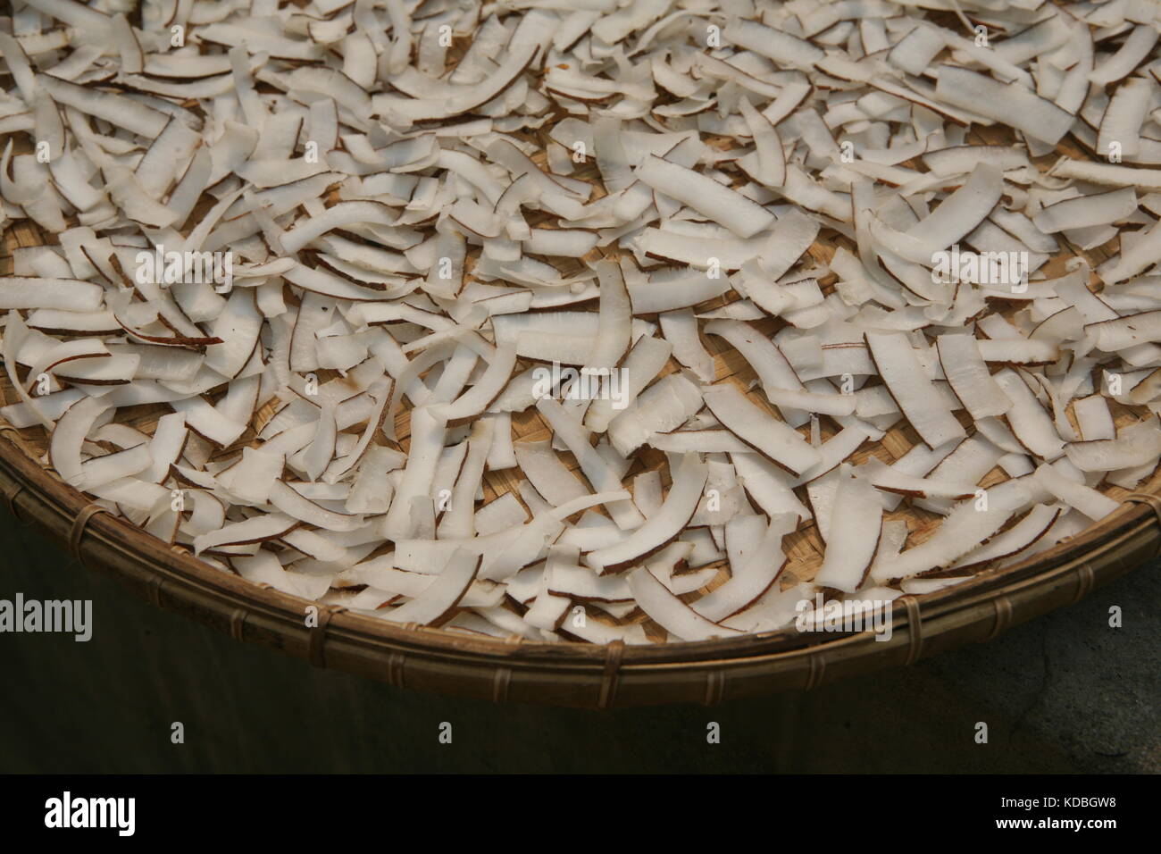 Getrocknete Kokosflocken auf asiatischem markt in malaysia - getrocknete Kokosflocken auf asiatischem Markt in malaysia - Stockfoto