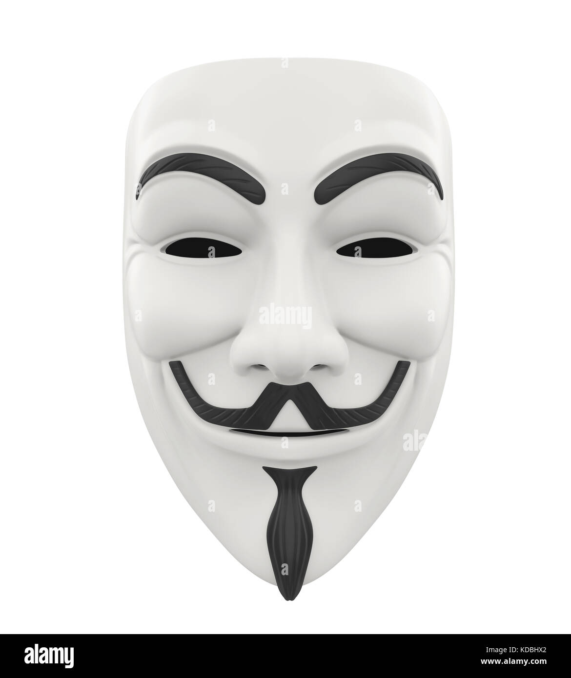 White hacker Maske isoliert Stockfoto