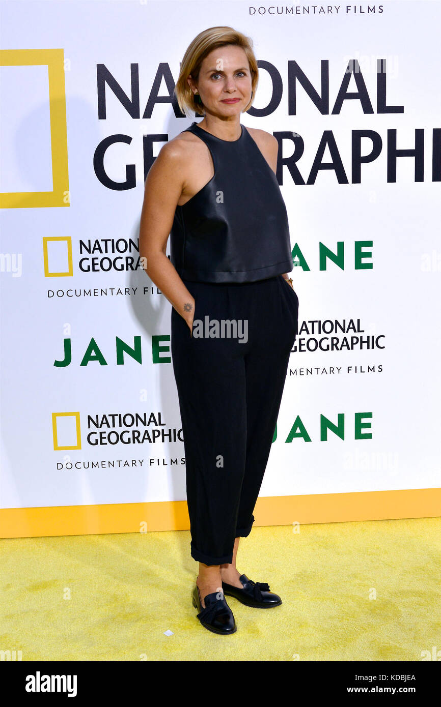 Mariana van Zeller kommt an der Los Angeles Premiere von National Geographic Dokumentarfilm 'Jane' in der Hollywood Bowl in Hollywood, Kalifornien, die am 9. Oktober 2017. Stockfoto