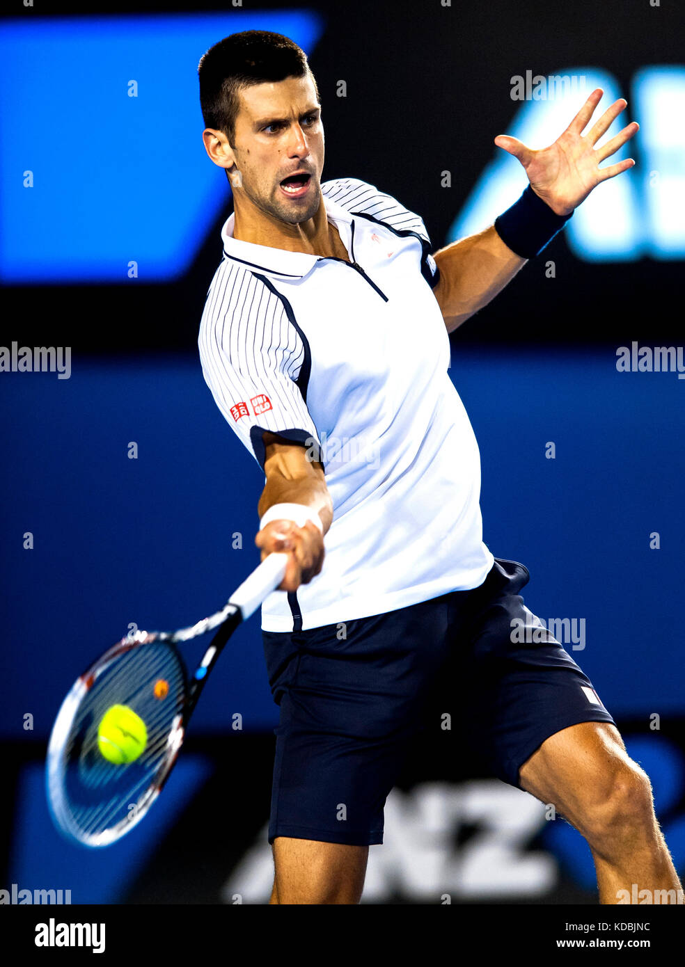 Die 2013 Australian Open - ein Grand Slam Turnier - ist die Auftaktveranstaltung für das Tennis Kalender jährlich. Die offene jeweils im Januar in Melbourne gehalten wird, Stockfoto