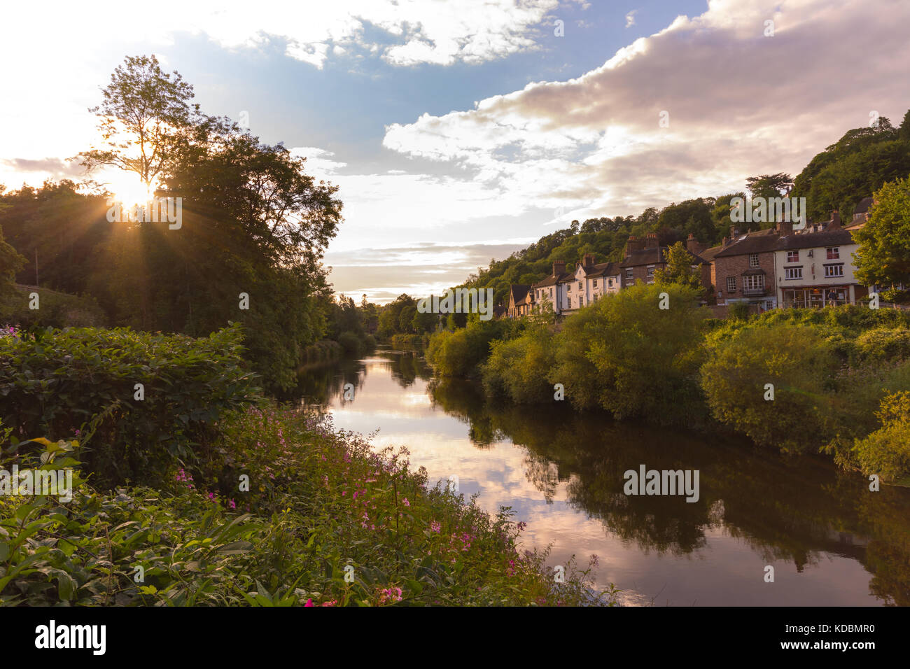 Der Fluss Severn, Ironbridge, Shropshire Stockfoto