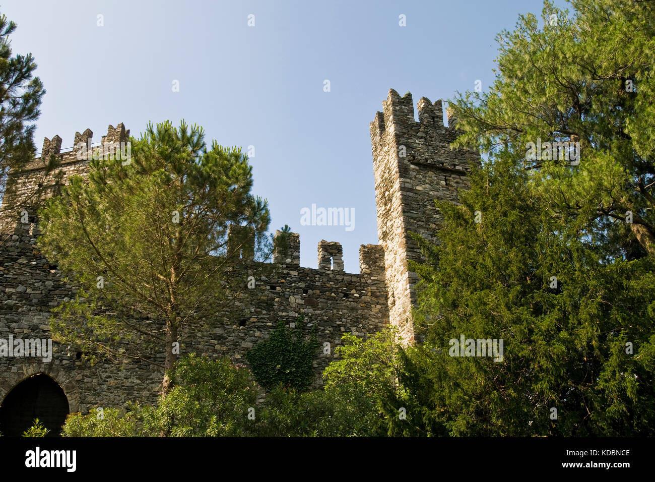 Burg, Rezzonico, Comer See, Italien Stockfoto