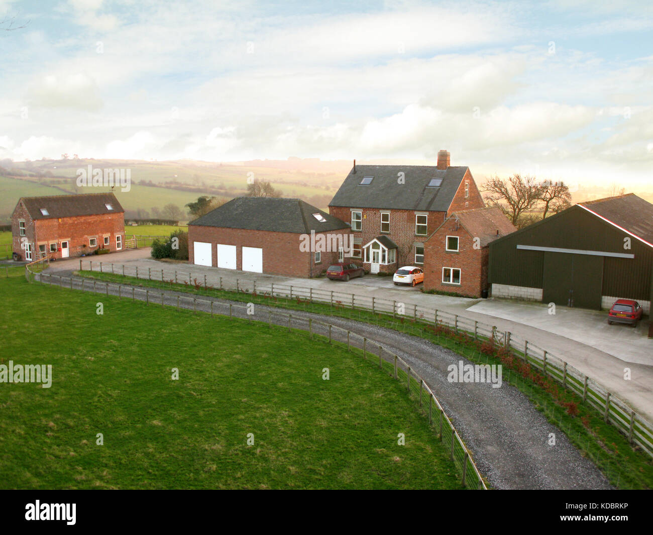 Erhöhte Sicht der großen derbyshire Eigenschaft Stockfoto