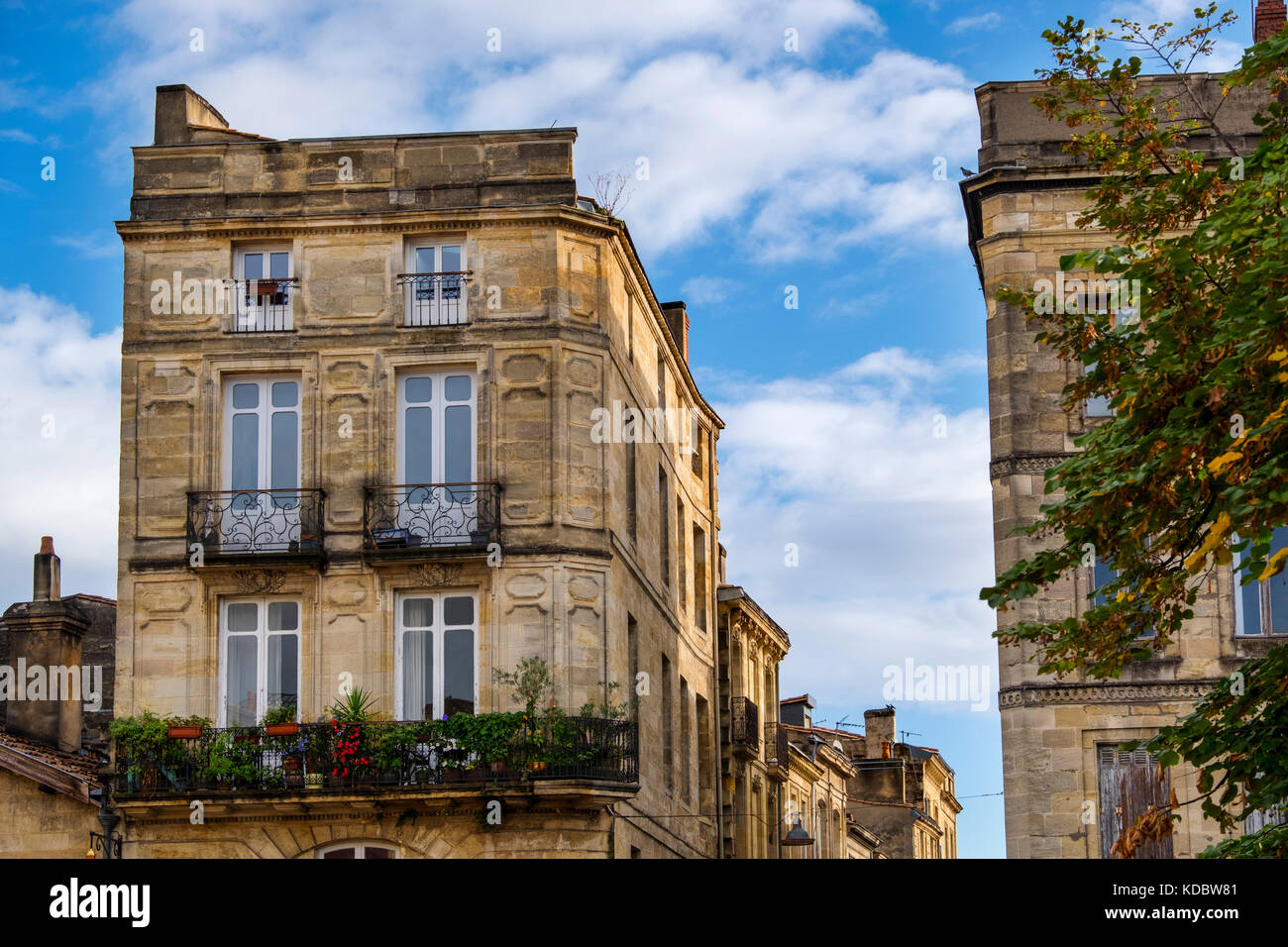 Gebäude in der Altstadt von Bordeaux. Region Aquitanien, Gironde Abteilung. Frankreich Europa Stockfoto