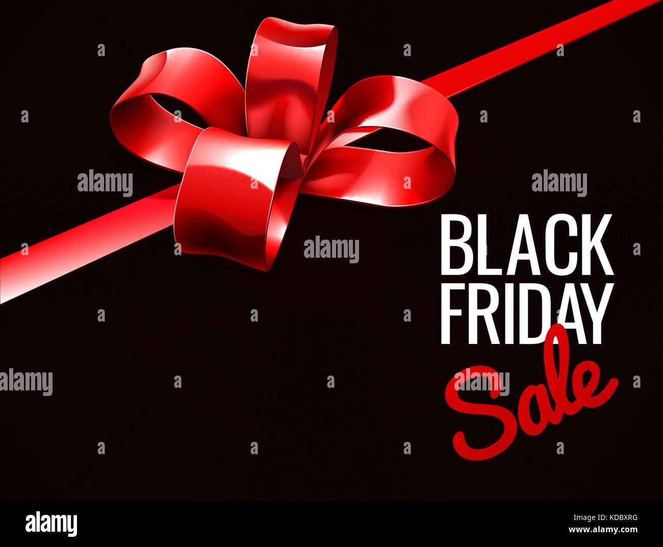 Black Friday Sale Geschenk Schleife Design Stock Vektor