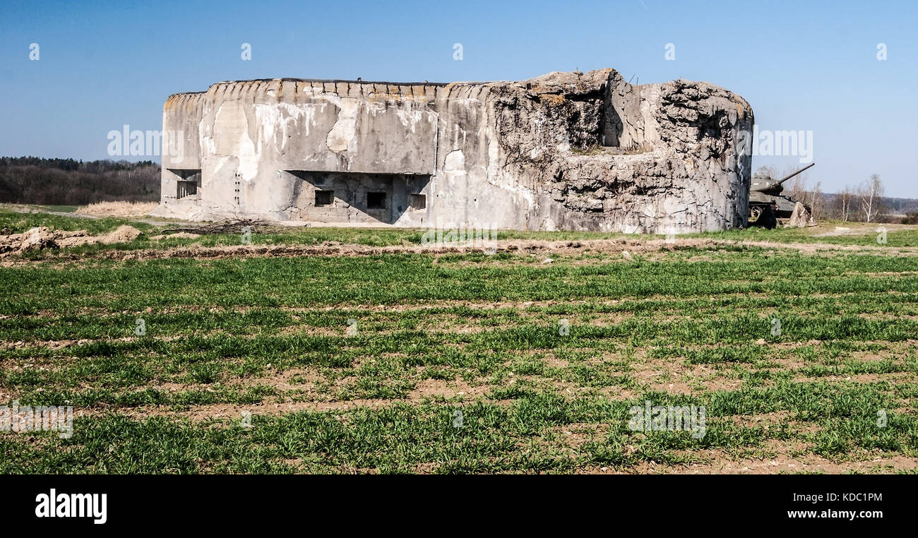 Mo-s-20 "Orel" Festung in der Nähe von hlucin Stadt in der Tschechischen Republik vor dem Zweiten Weltkrieg czechoclovakia gegen Nazi-Deutschland zu schützen gebaut Stockfoto