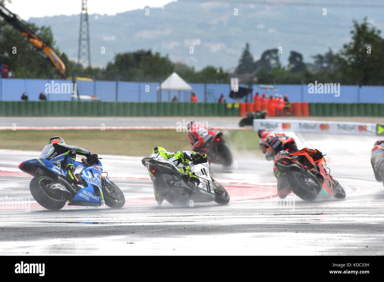 San Marino MotoGP mit: # 19 Alvaro BAUTISTA, # 42 Alex RINS Wo: Misano, Italien Wann: 10 Sep 2017 Credit: ATP/WENN.com Stockfoto