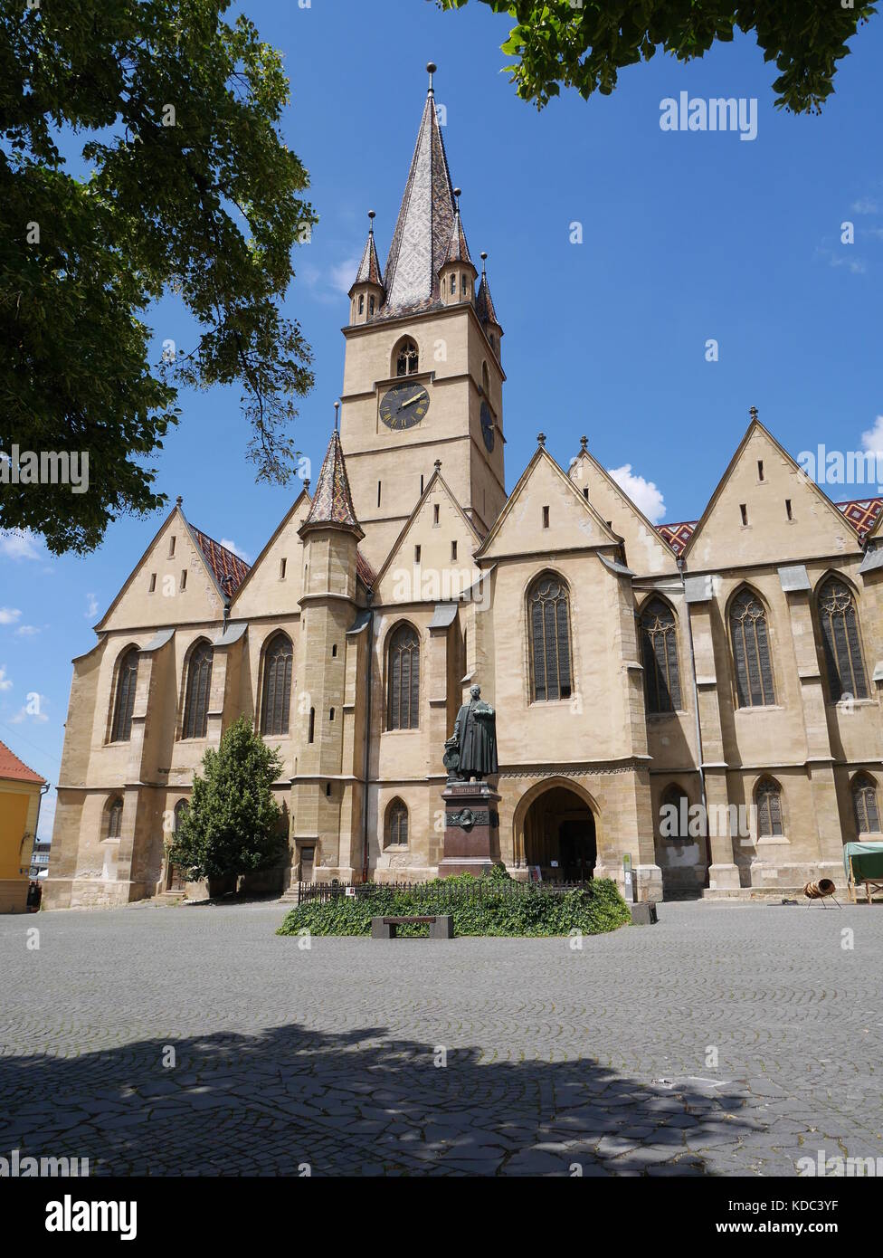 Schönen evangelischen gotische Kathedrale in Sibiu, Rumänien Stockfoto