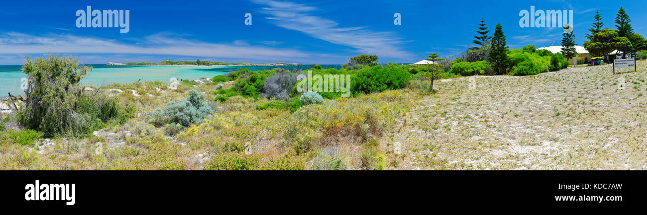 Mersey, shoalwater Islands Marine Park rockingham Vorland an einem sonnigen Tag. Stockfoto