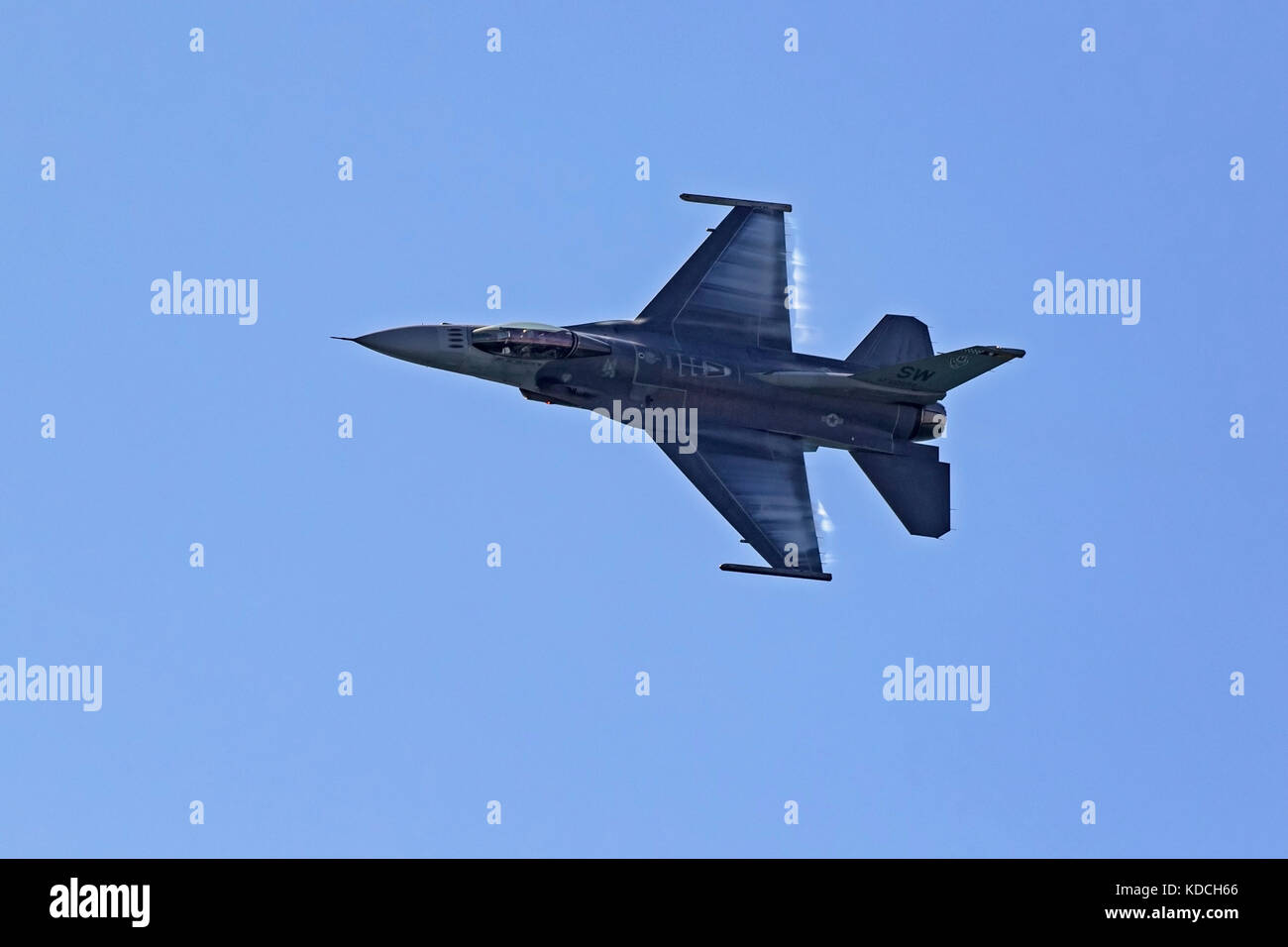 Flugzeug f-16 Falcon Jet Fighter Stockfoto