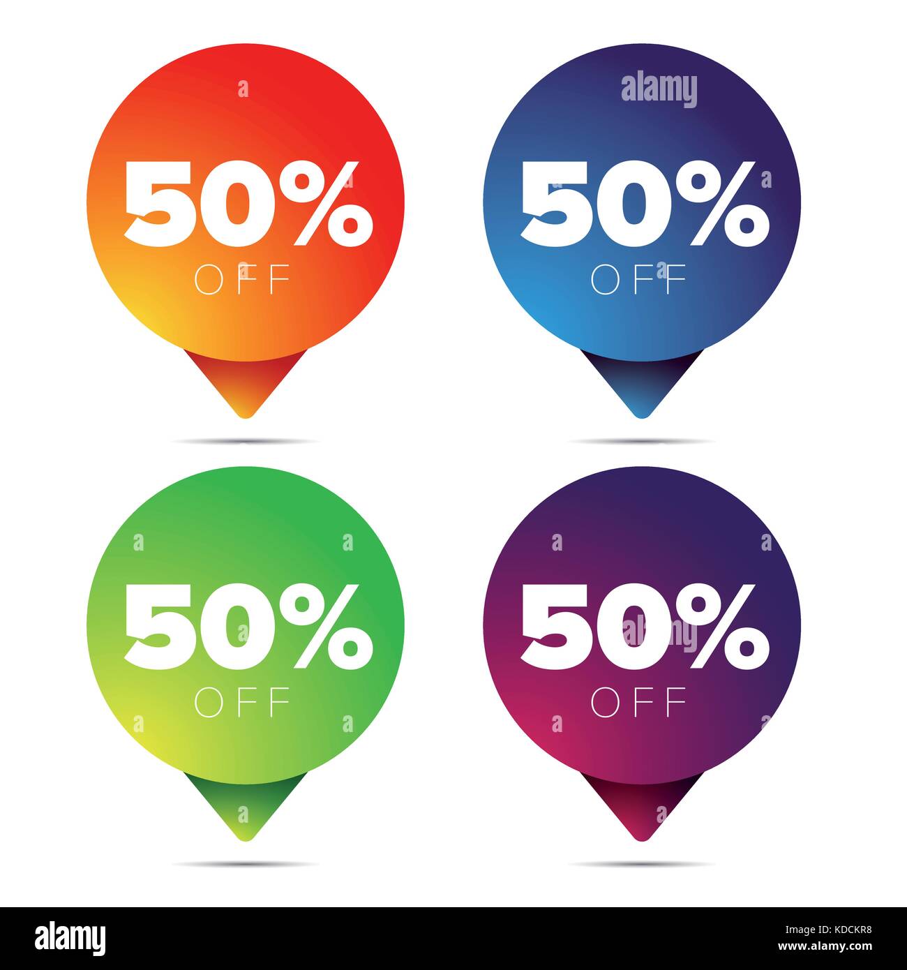 Angebot tag Set Stock Vektor