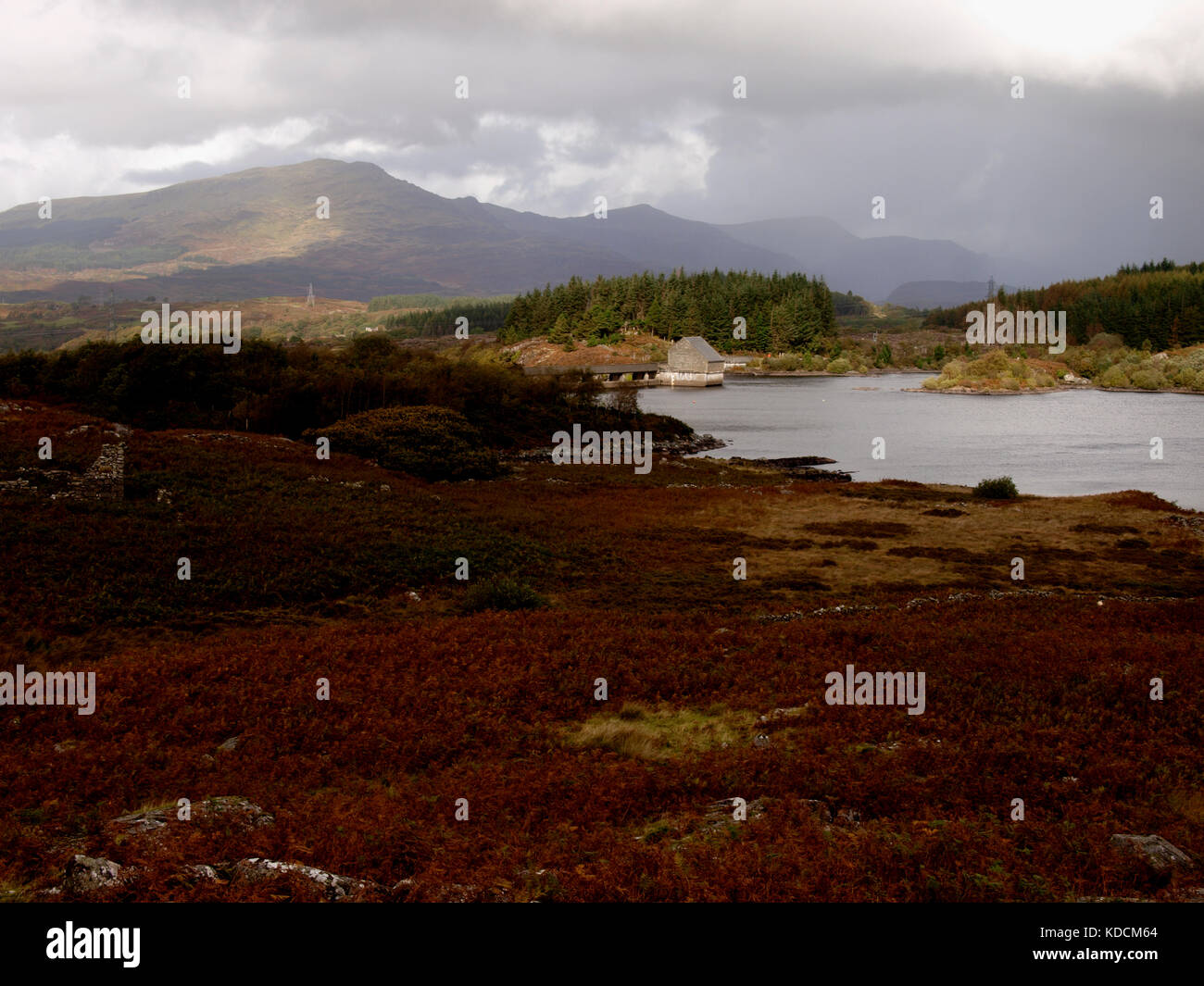 Llyn trawsfynydd Reservoir, Gwynedd, Snowdonia National Park, North Wales, UK Stockfoto