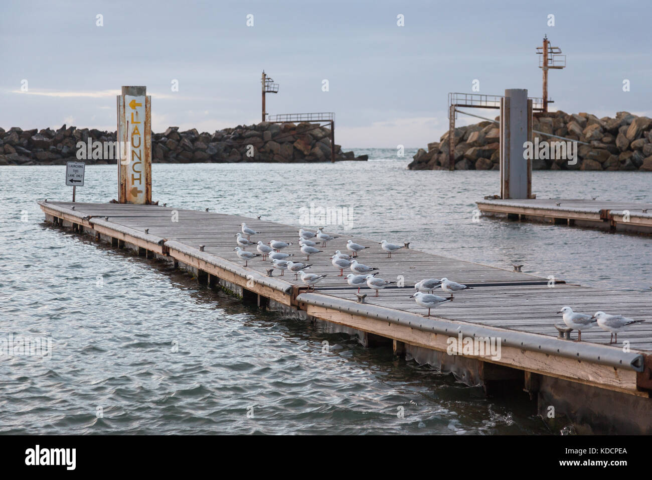 OSullivan Beach Boat Ramp in Südaustralien am 12. Oktober 2017 Stockfoto