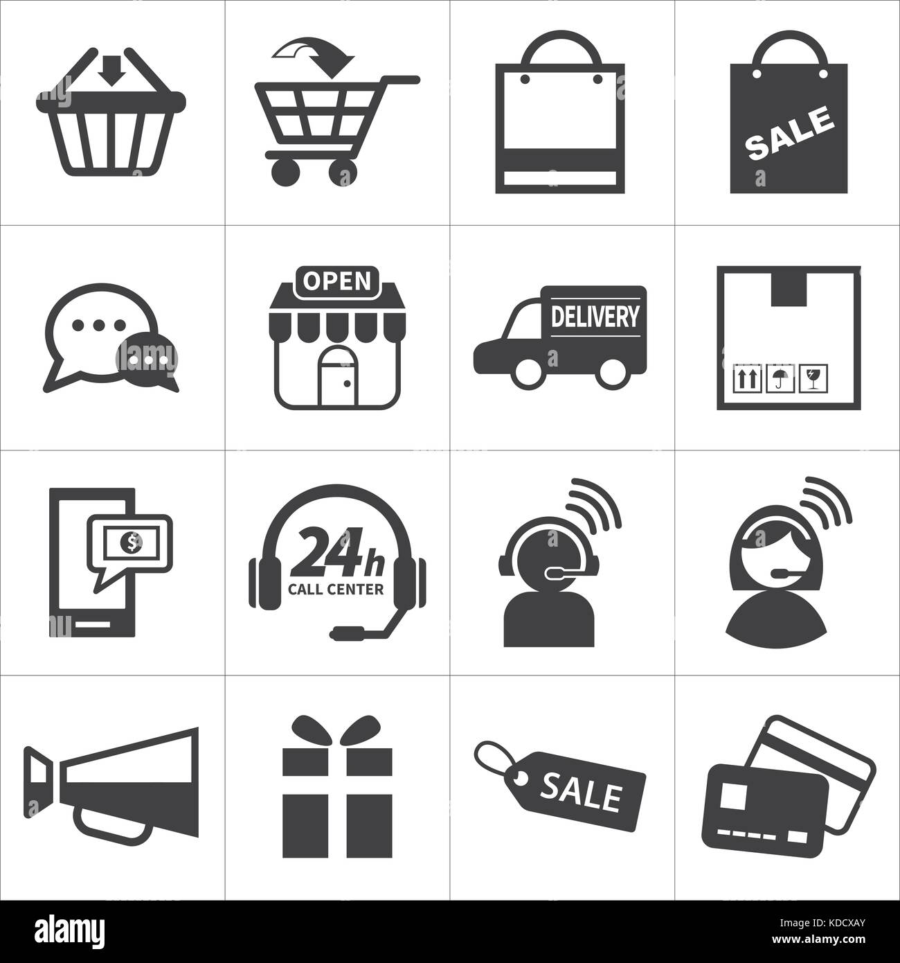 E-commerce Icon Set Stock Vektor