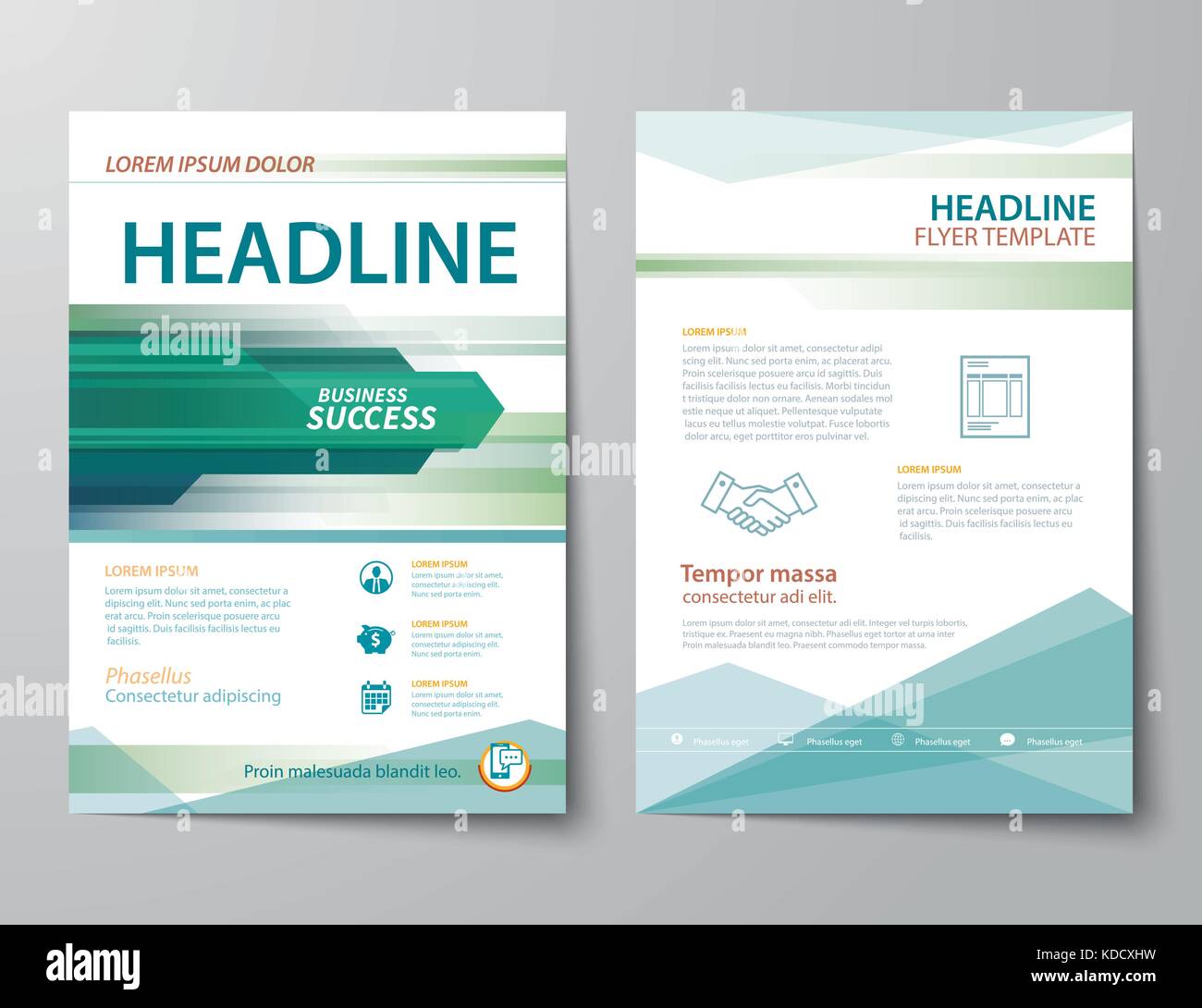 Reihe von Business-Magazin-Cover, Flyer, Broschüre flache Design-Vorlagen Stock Vektor