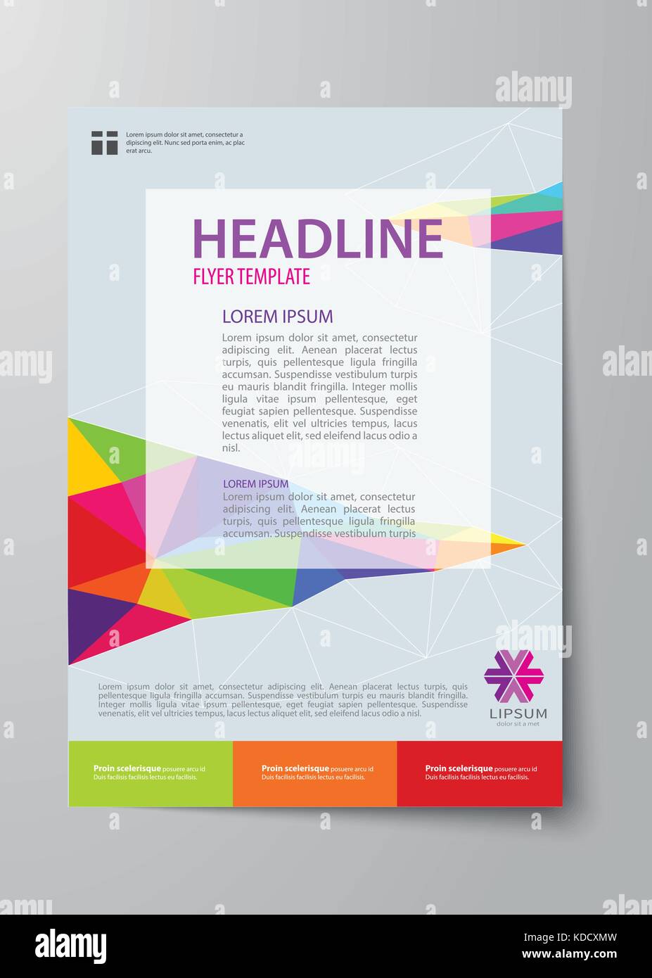 Reihe von Business-Magazin-Cover, Flyer, Broschüre flache Design-Vorlagen Stock Vektor