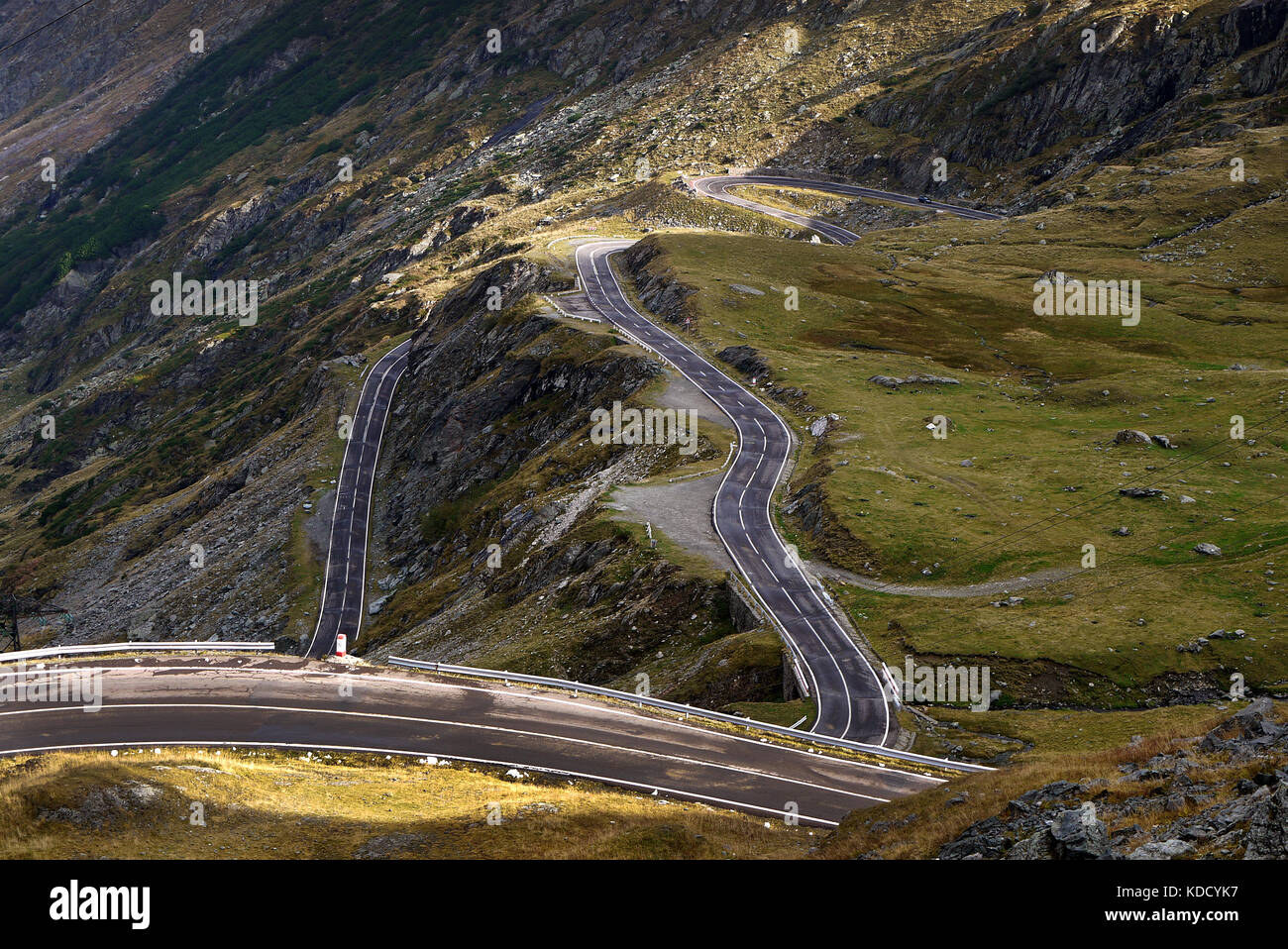 Transfagarasan Autobahn Rumänien. Stockfoto