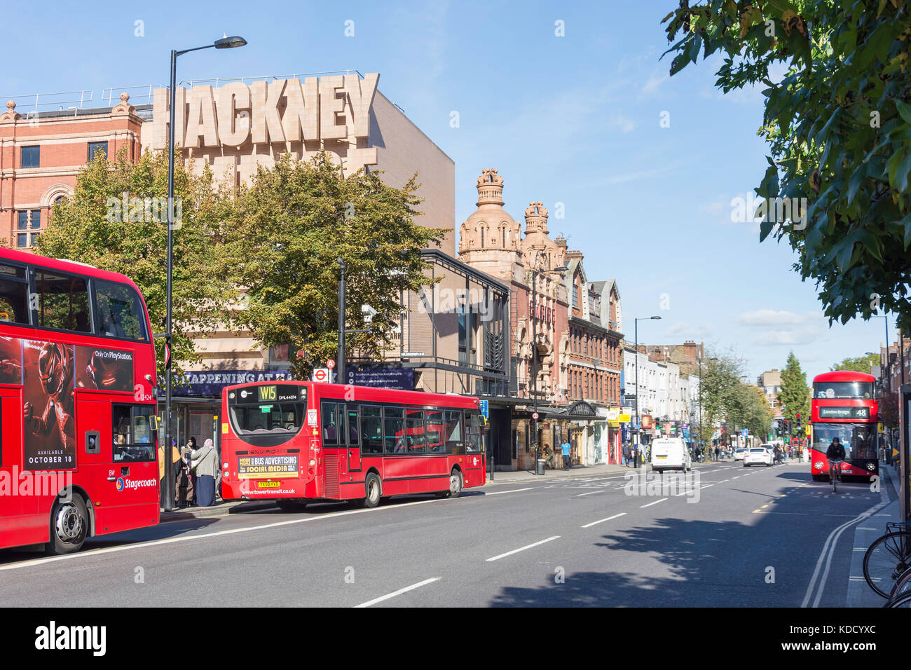 Hackney Empire Theatre, Mare Street, Hackney Central, London Stadtteil Hackney, Greater London, England, Vereinigtes Königreich Stockfoto