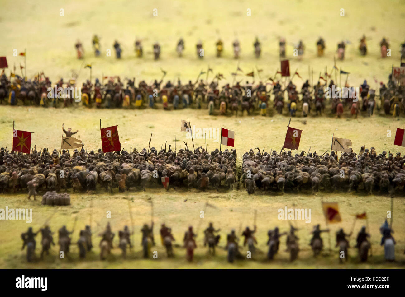 Modell der Schlacht von Campaldino im Jahre 1289, eine der größten
