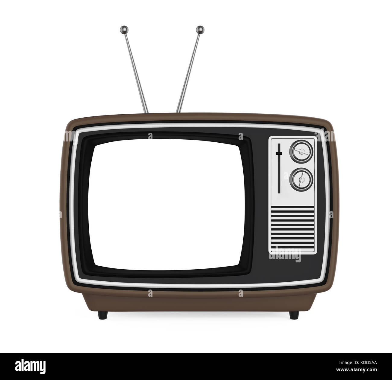 Retro Fernsehen isoliert Stockfoto