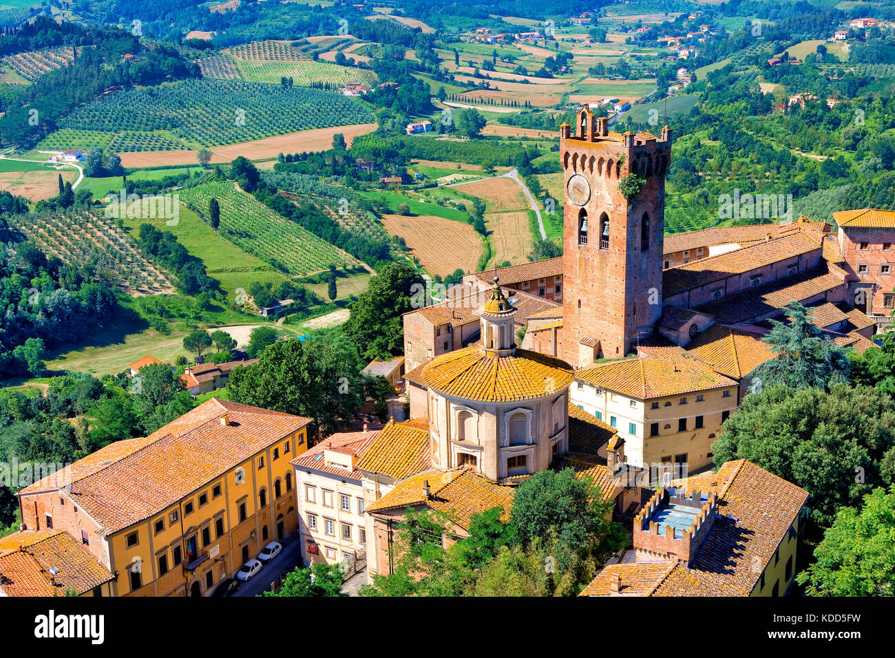 Die Stadt San Miniato Stockfoto