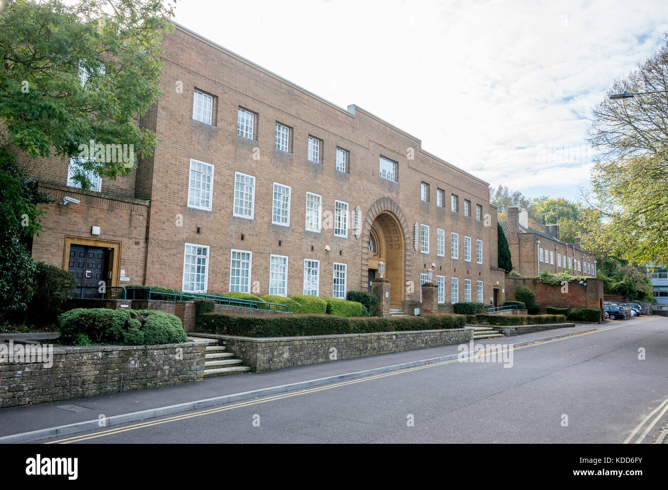 Die Außenseite des Yeovil Magistrates' Court Stockfoto