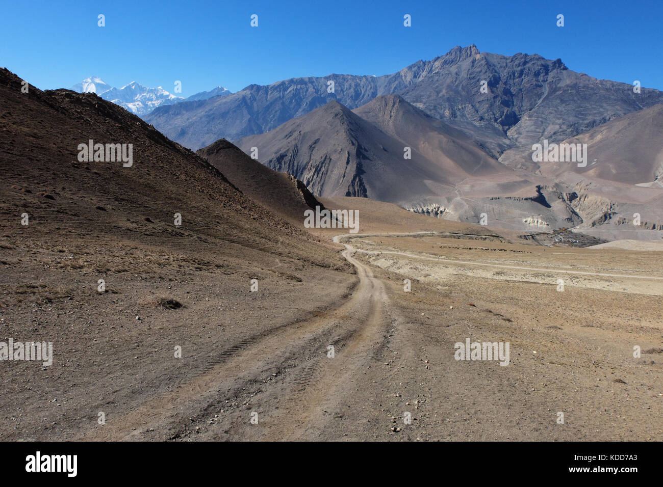 Mountain Road im Himalaya Stockfoto