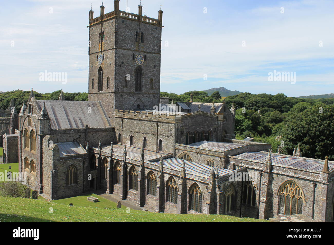 St David's Cathedral, St. David's, Pembrokeshire, Wales, Großbritannien Stockfoto