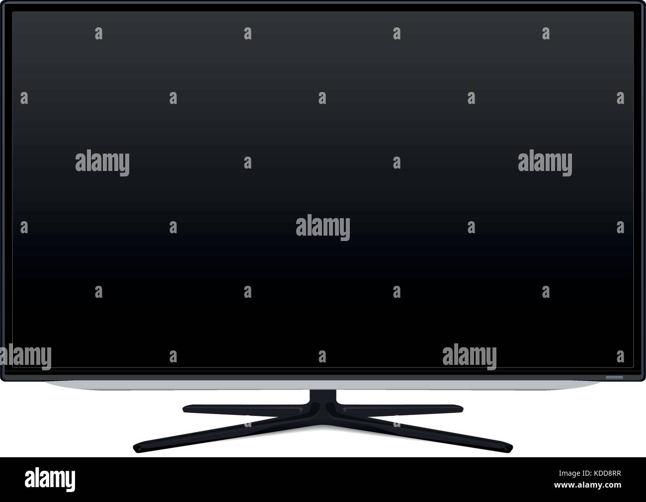 Tv, Fernseher, leeren Bildschirm Gerät. LCD, LED-Monitor isoliert transparente Vector EPS 10. Stock Vektor