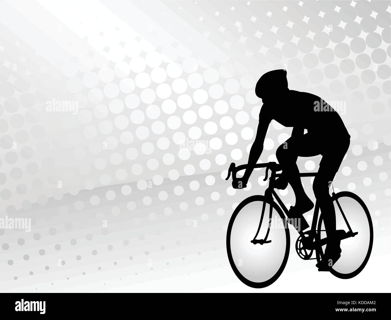 Radfahrer auf die abstrakte halftone Hintergrund-Vektor Stock Vektor