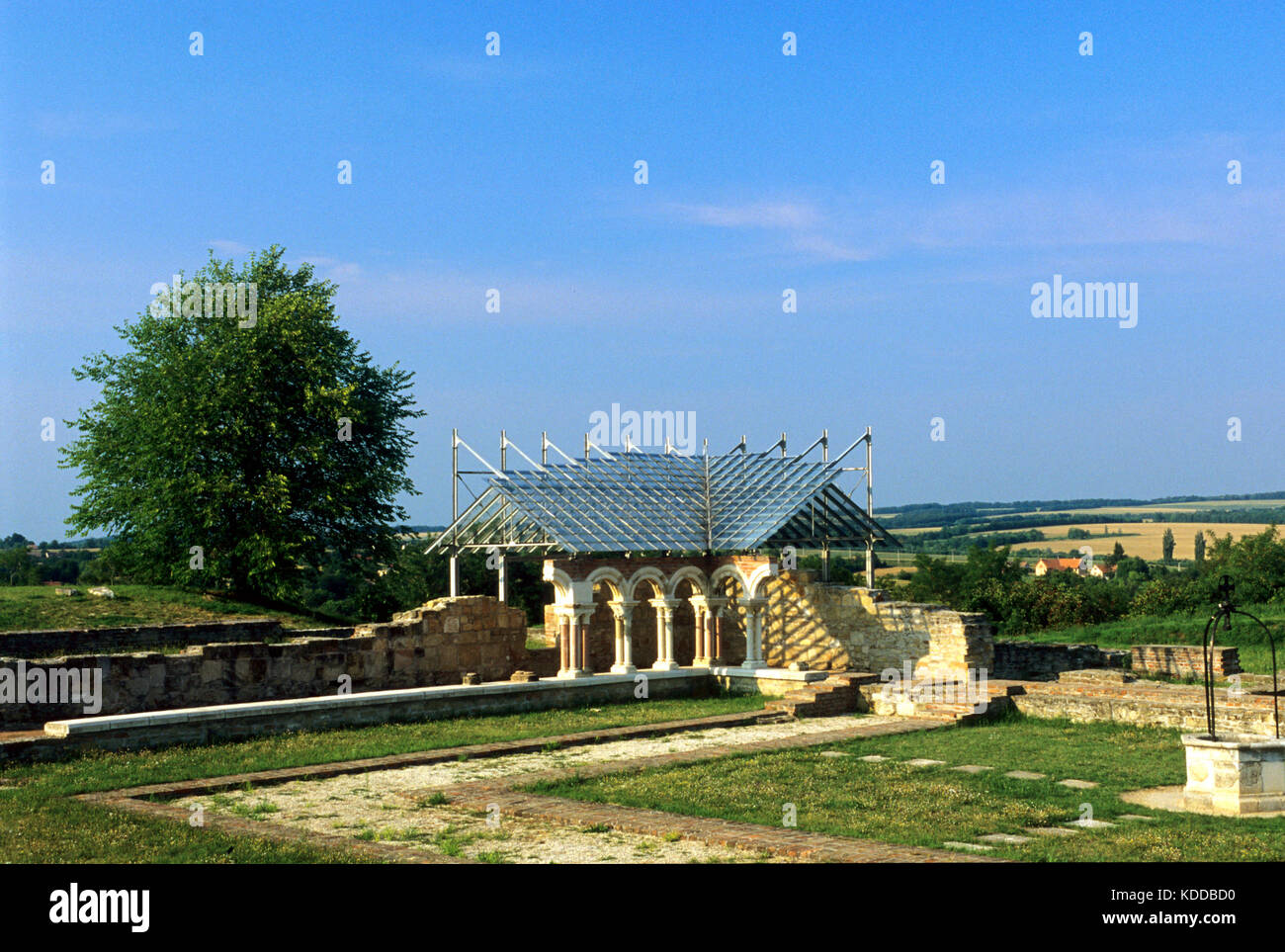 Ungarn, Balaton, Ruinen der Abtei Szent Egyed (Bences apatsag romjai), Stockfoto