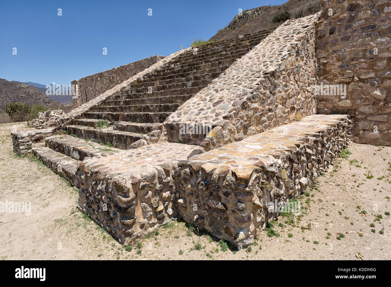 Alte zapotec Struktur an der Ruinen von dainzu Oaxaca Mexiko Stockfoto