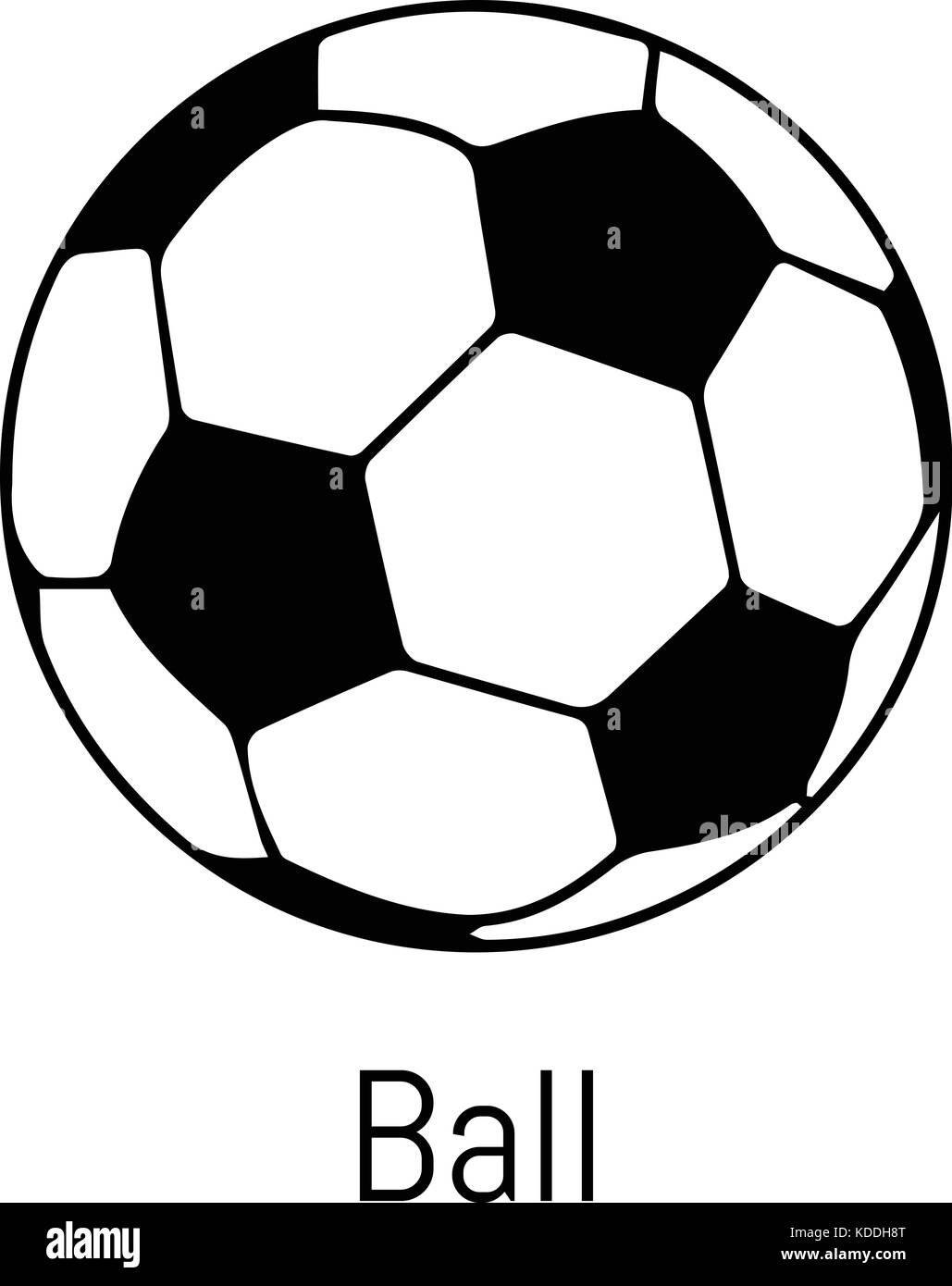 Fußball-ball-Symbol, einfachen schwarzen Stil Stock-Vektorgrafik - Alamy