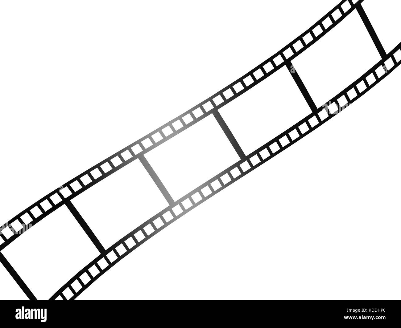 Isoliert Foto film auf weißem Hintergrund, 3D-Rendering Stockfoto