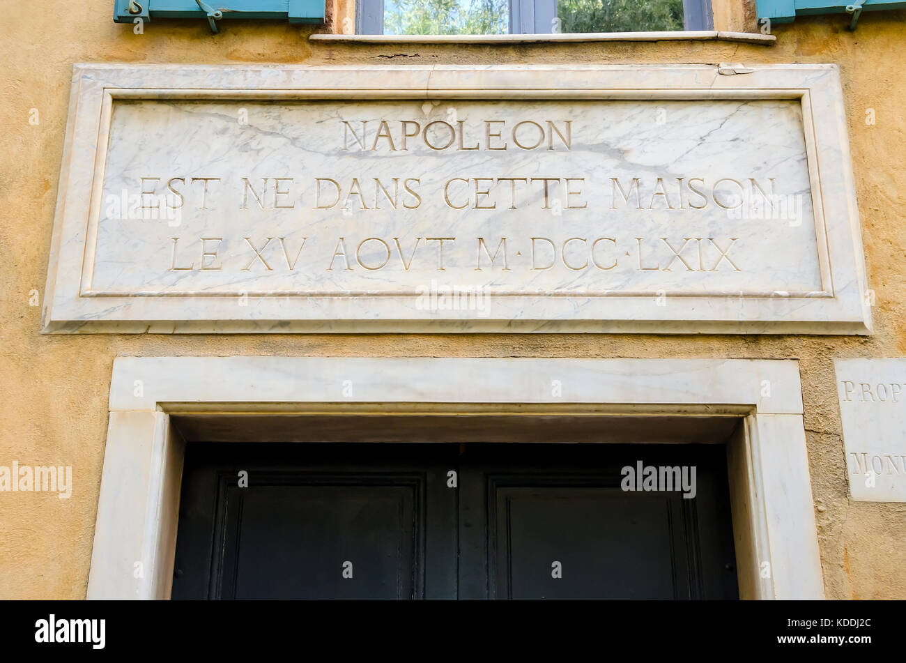 Maison Bonaparte National Museum Home wo Napoleon Bonaparte, Ajaccio, Korsika, Frankreich geboren. Stockfoto