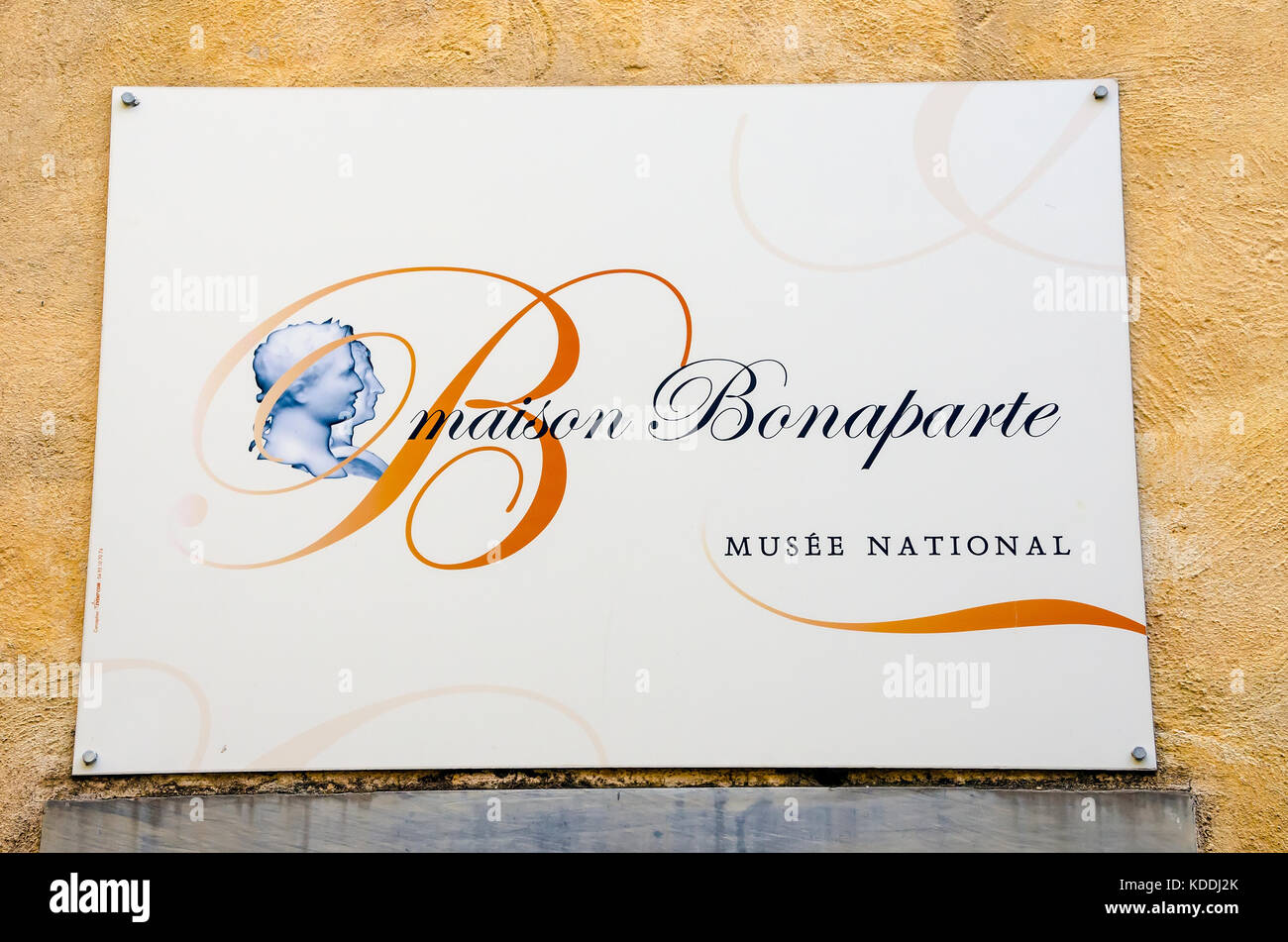 Maison Bonaparte National Museum Home wo Napoleon Bonaparte, Ajaccio, Korsika, Frankreich geboren. Stockfoto