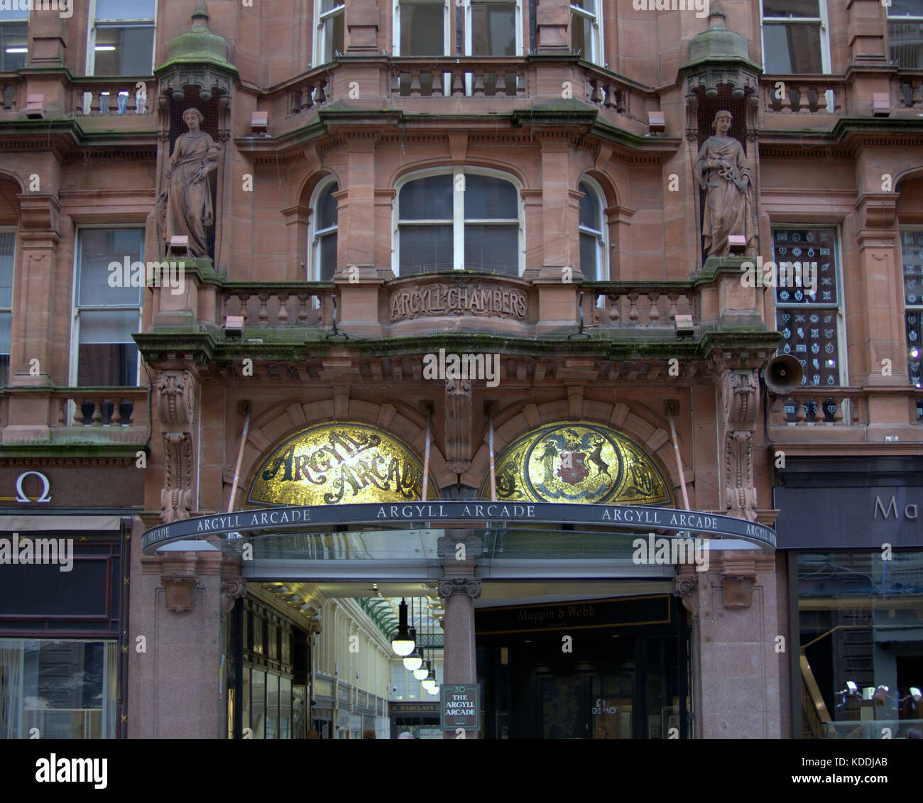 Argyle Argyll Arcade Kammern Schottland Älteste zuerst Einkaufszentrum Eingang Stockfoto