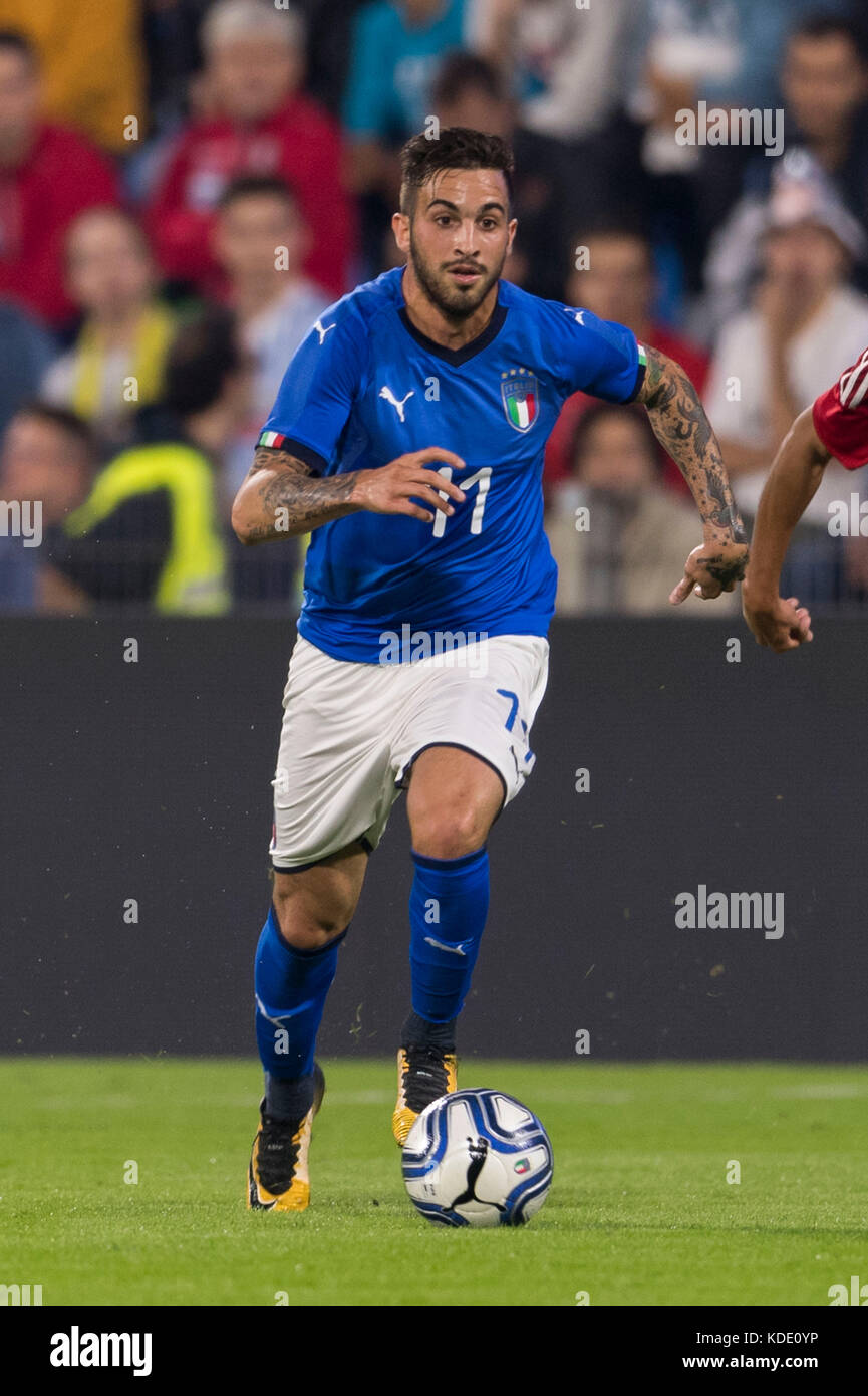 Ferrara, Italien. Oktober 2017. Vittorio Parigini (ITA) Fußball/Fußball : U-21 internationales Freundschaftsspiel zwischen Italien 4-0 Marokko im Stadio Paolo Mazza in Ferrara, Italien . Quelle: Maurizio Borsari/AFLO/Alamy Live News Stockfoto