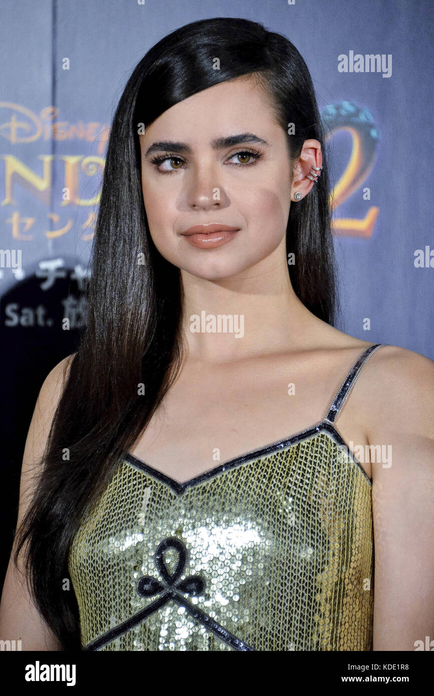 Tokio, Japan. Oktober 2017. Sofia Carson beim Disney Channel Fan Event „Descendants 2“ in Toranomon Hills. Tokio, 12.10.2017 | Nutzung weltweit Guthaben: dpa/Alamy Live News Stockfoto