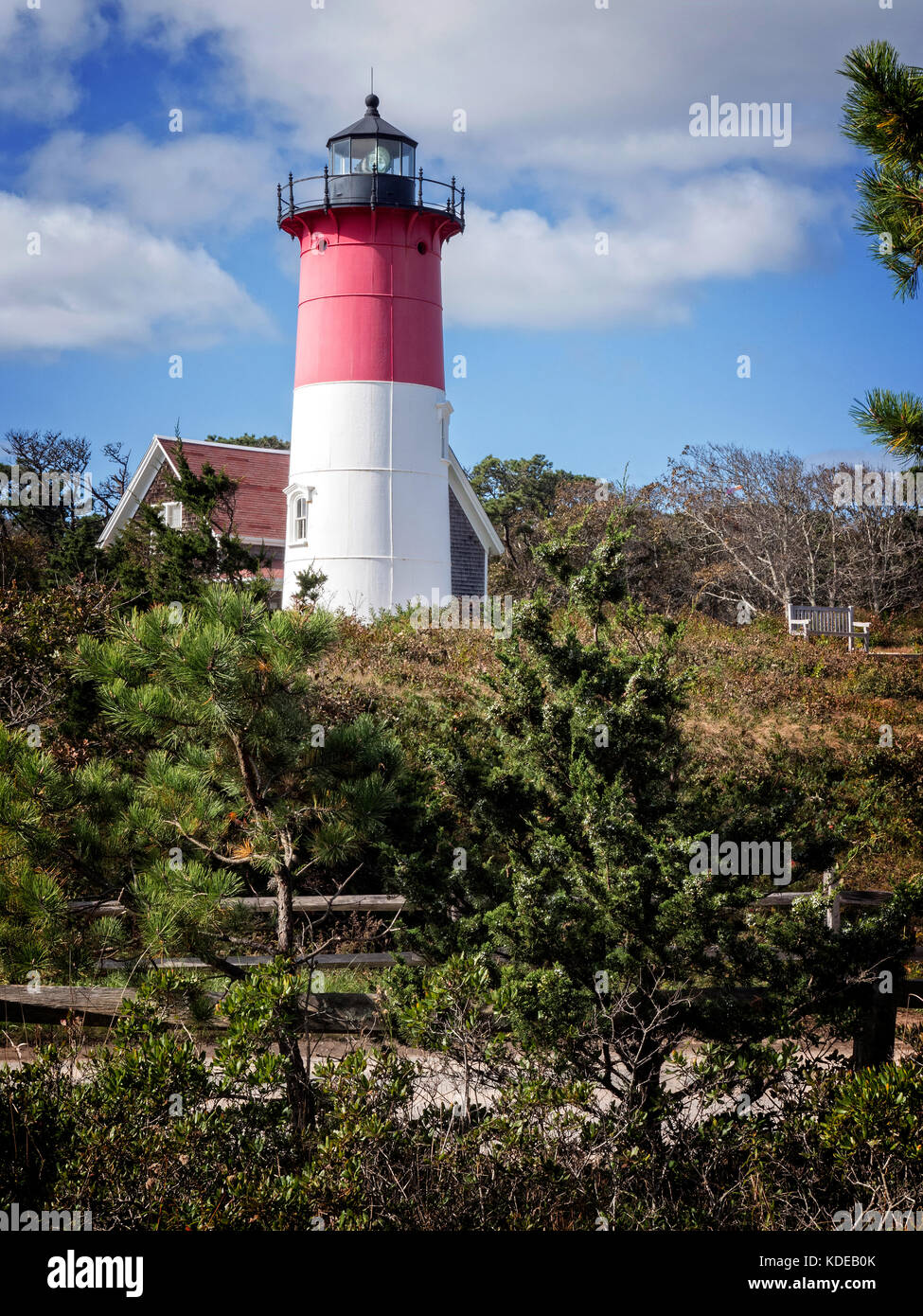 Leuchtturm von Nauset Cape Cod MA USA Stockfoto