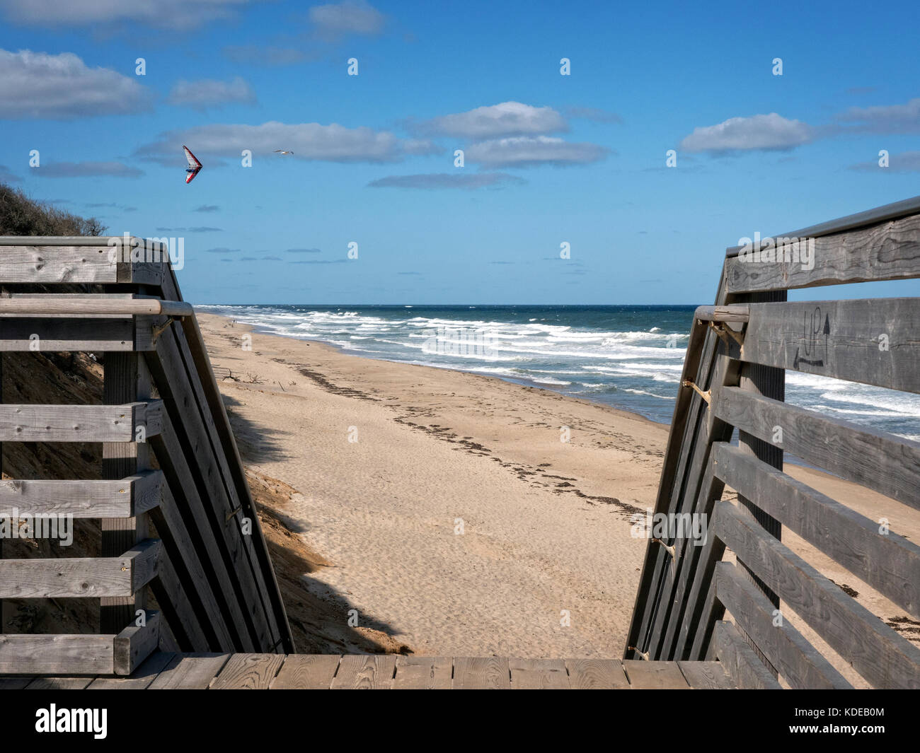 Strand am Nauset Lighthouse Eastham Cape Cod MA USA Stockfoto