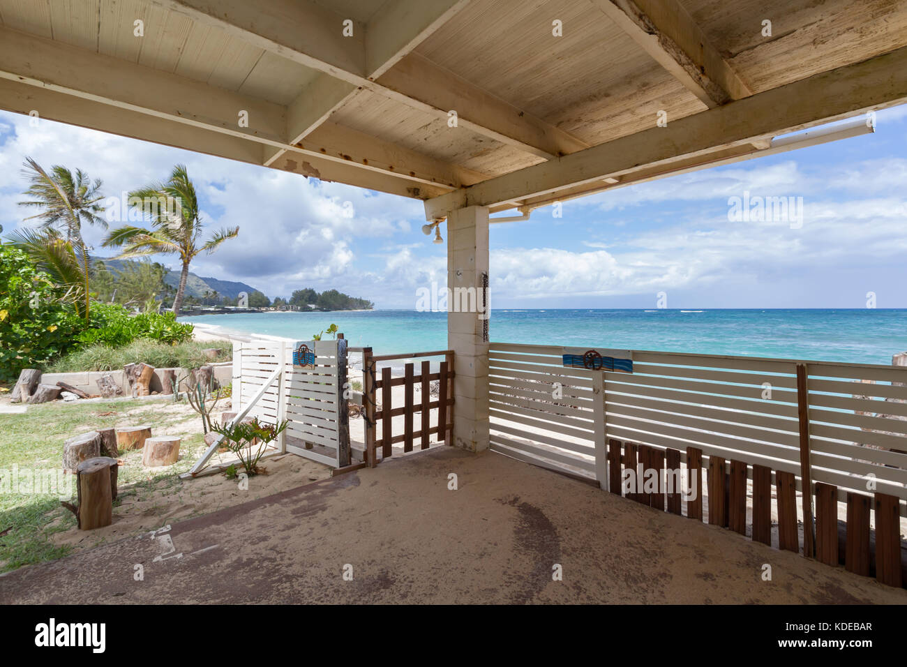 Am Strand in Hawaii Stockfoto