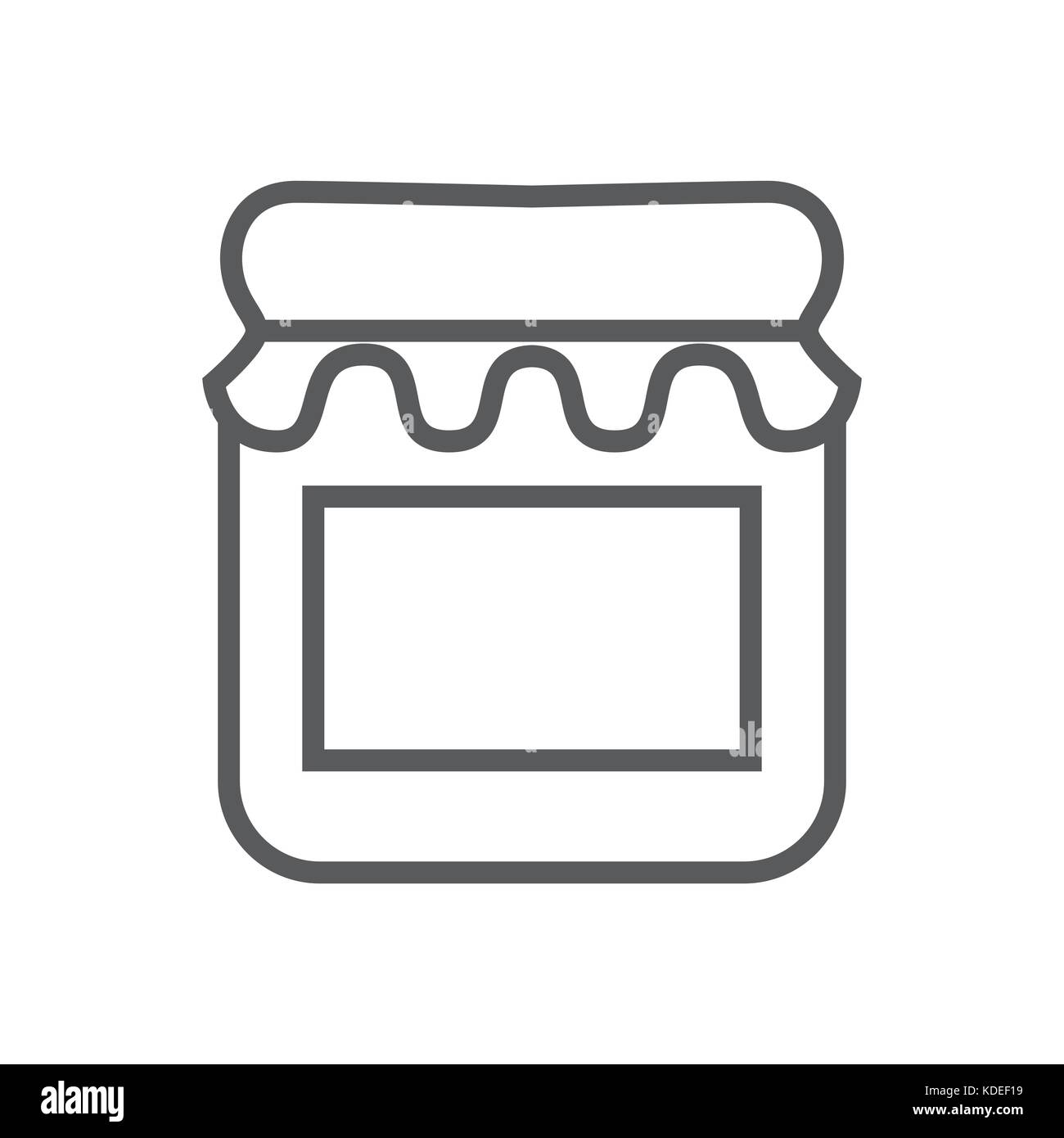 Vektor Kontur Abbildung: Leere jar-Symbol Stock Vektor