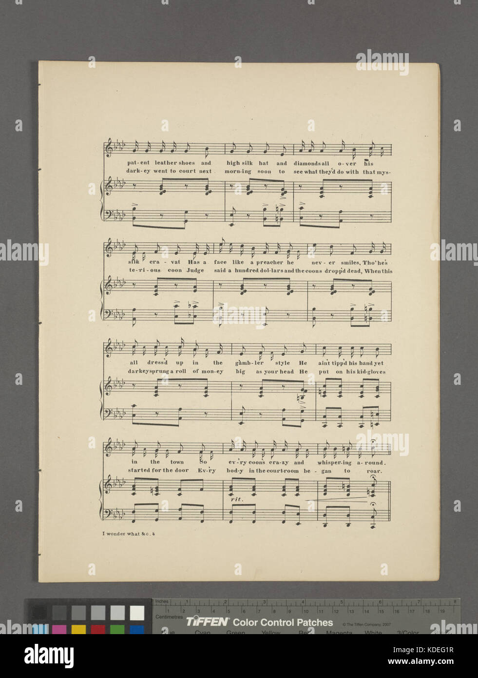 Ich frage mich, was ist, dass Coon Spiel (NYPL Hades 449204 1691215) Stockfoto