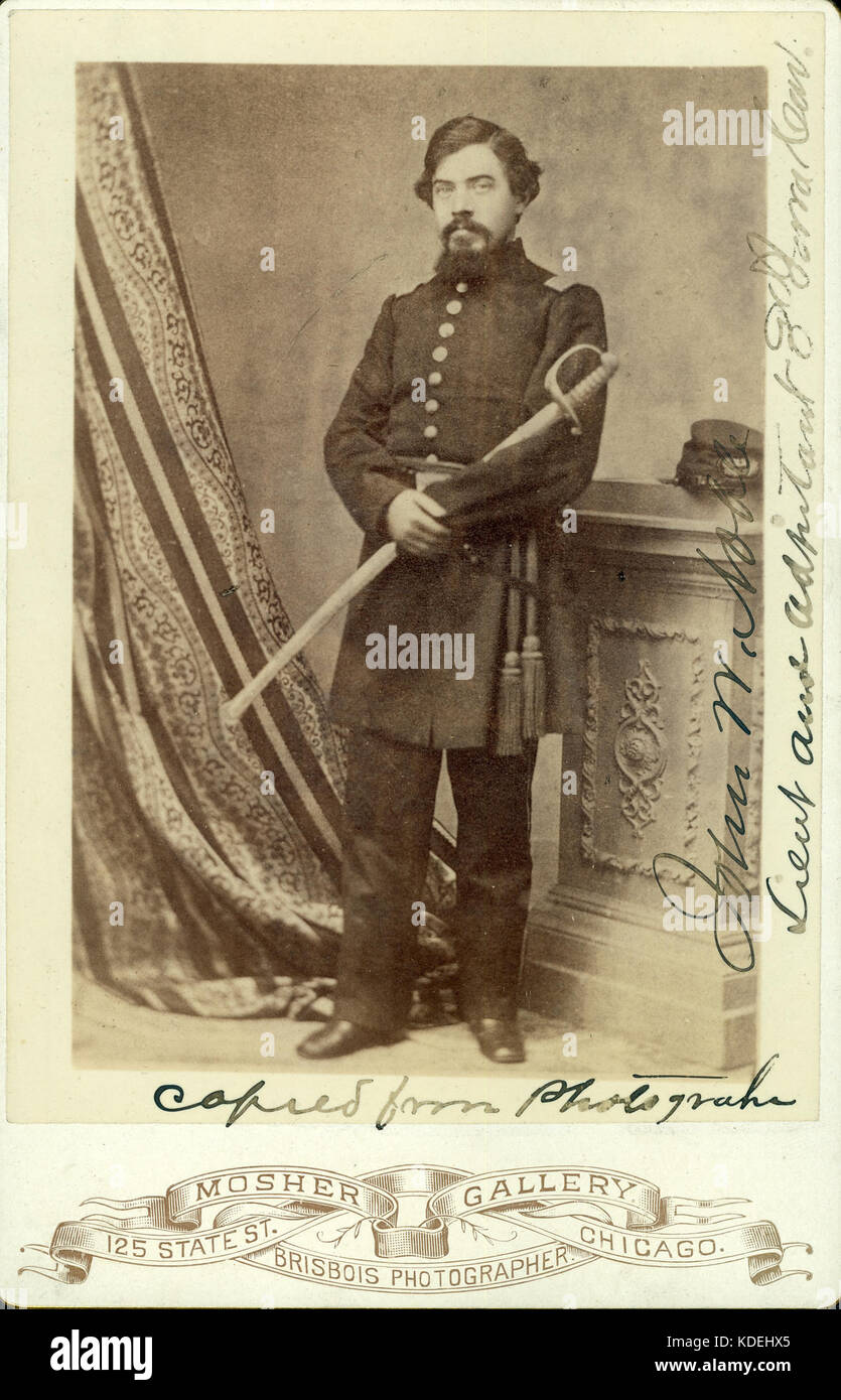 John W. Noble, Lieutenant, Adjutanten, 3 Iowa Infanterie (Union) Stockfoto