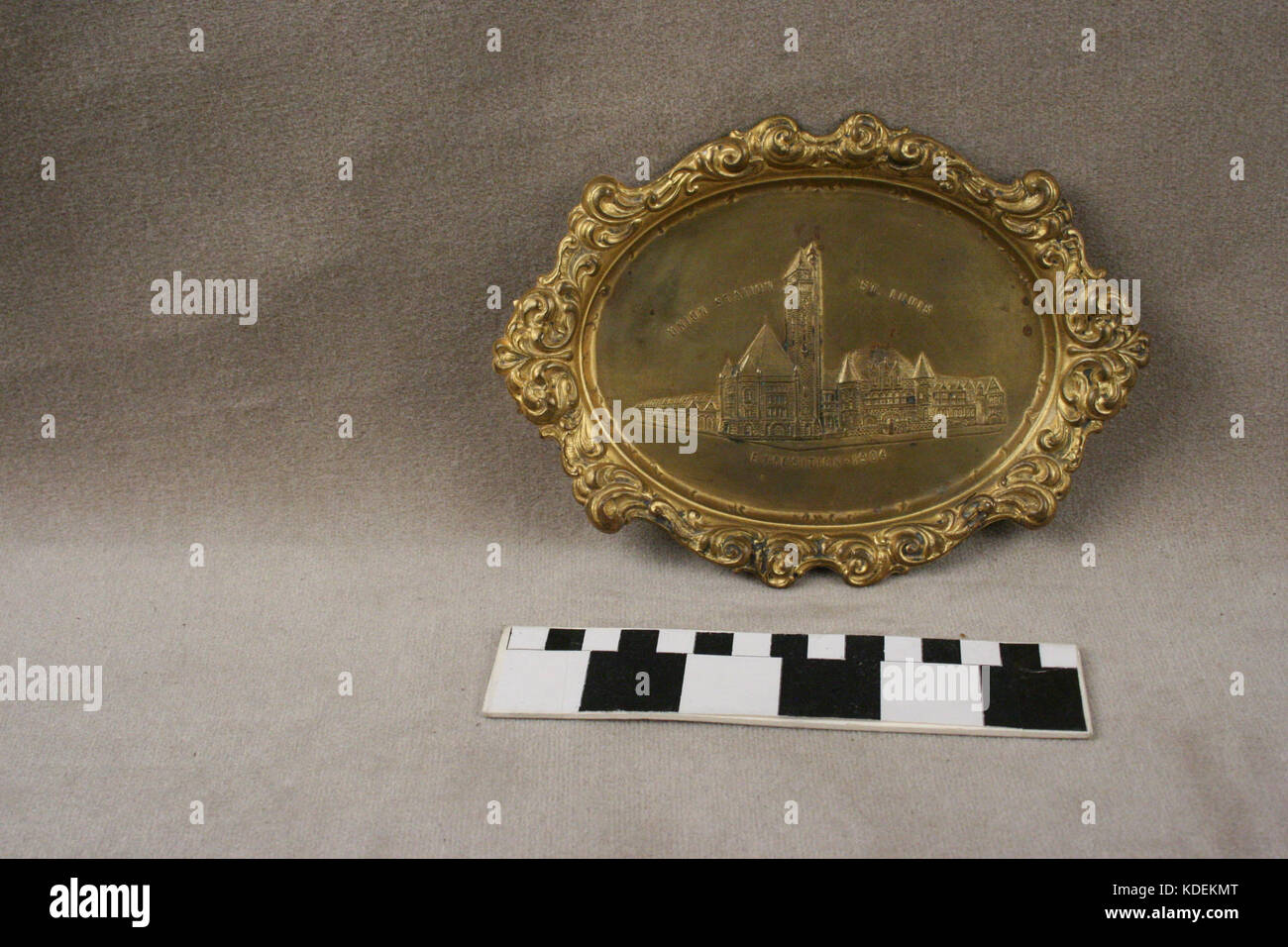 Metall Pin Tablett mit Befreiung von der Union Station Stockfoto