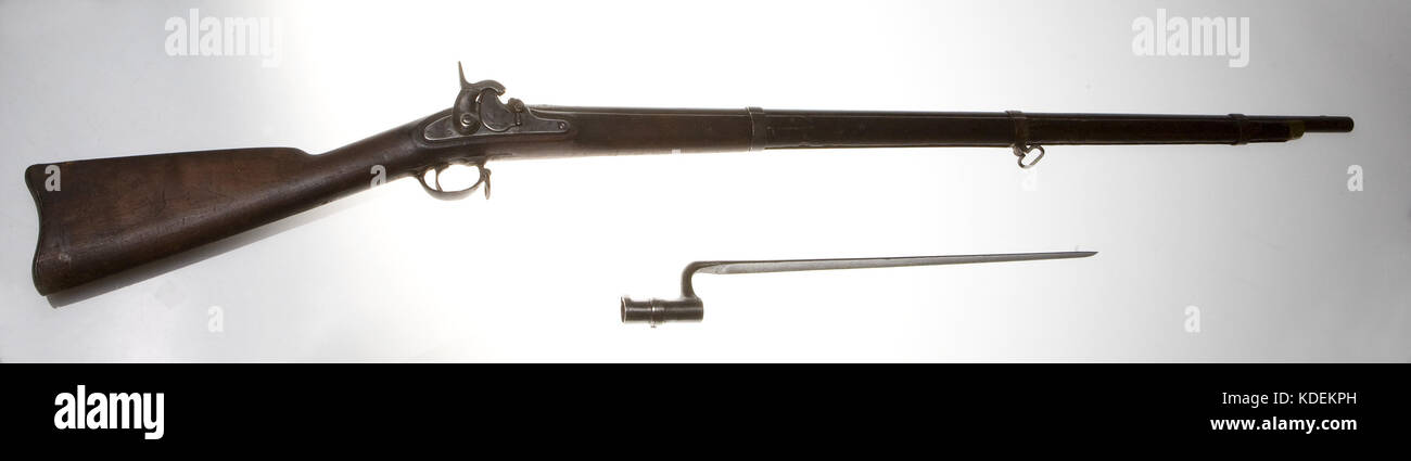 Modell 1855 Percussion Rifle Gewehr mit Bajonett Modell 1855 Stockfoto