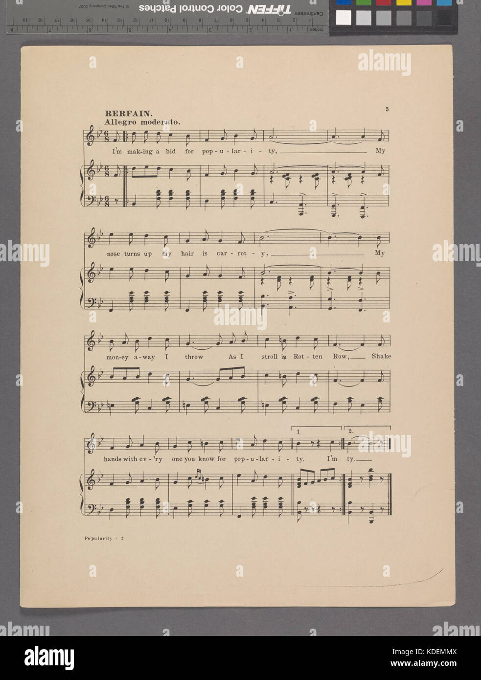 Vintage-Illustration oder betitelter Druck mit dem Satz „I'm make a bid for Popularity“, der die amerikanische Kultur und den Humor des frühen 20. Jahrhunderts widerspiegelt. Stockfoto