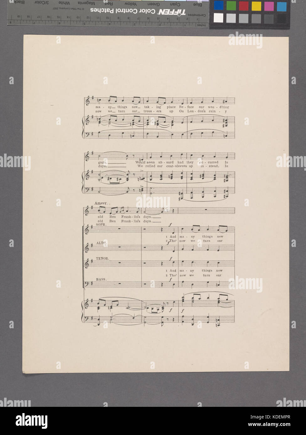 In alten Ben Franklin's Tage (NYPL Hades 608673 1991511) Stockfoto